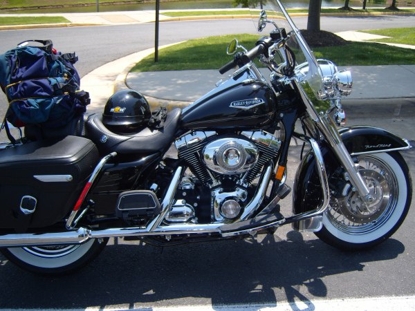 I was riding a Harley Davidson Road King