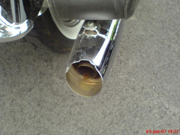 broken exhaust