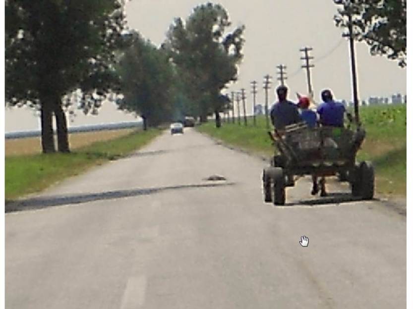 Typisk trafikkbilde i Romania