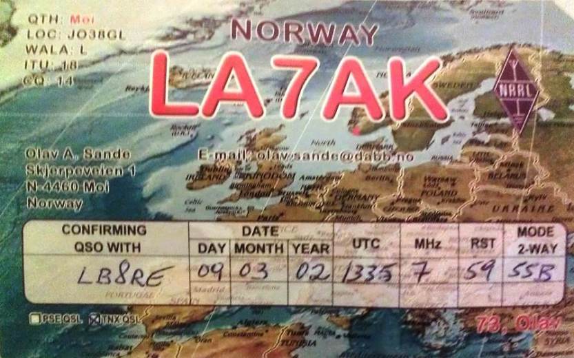 QSL kort