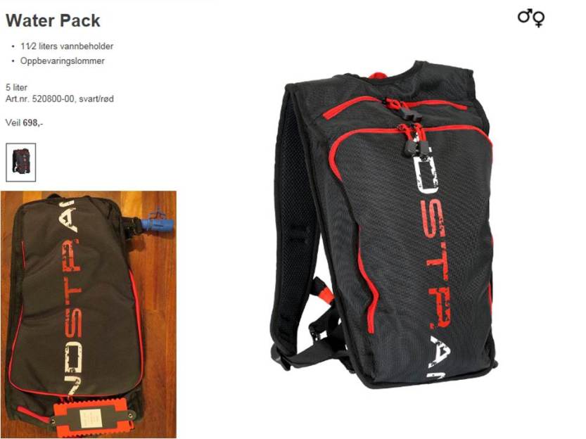 Lindstrands Water Pack  Varenr. 520800 00