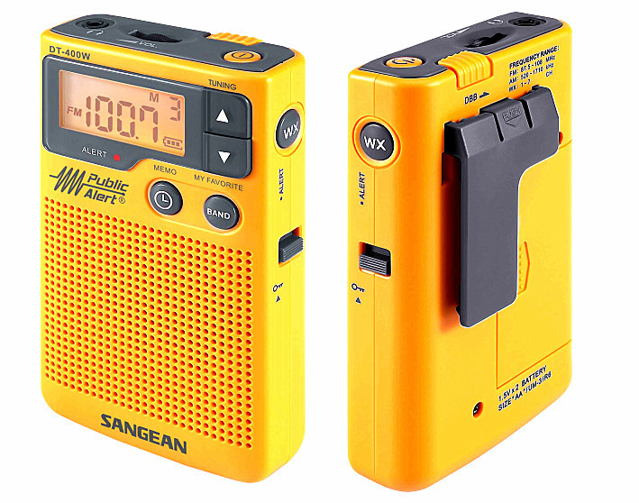 Sangean DT-400W AM/FM Digital Weather Alert Pocket Radio