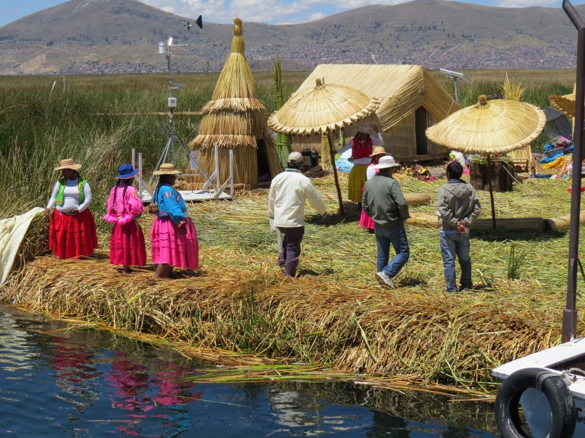 Lake Titicaca , Uros islands, Puno Peru