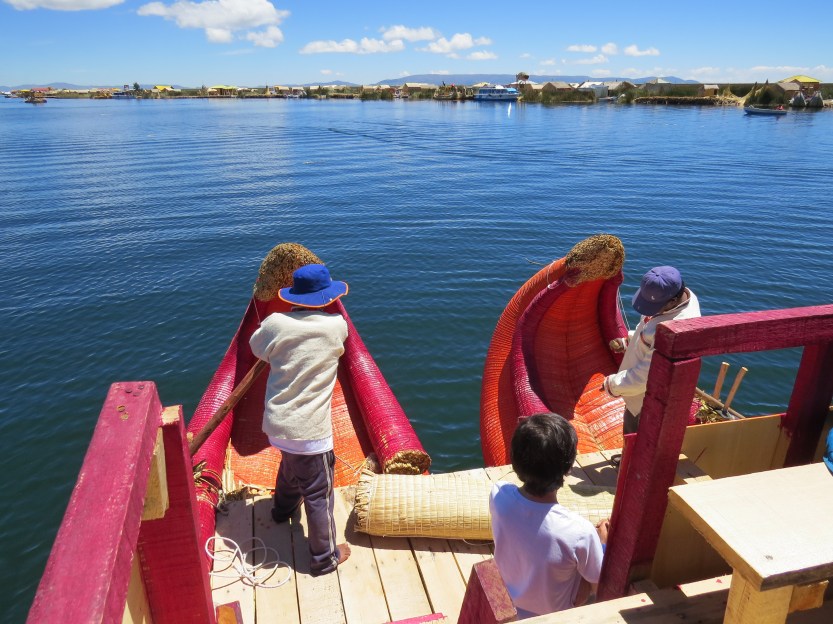 Lake Titicaca , Uros islands, Puno Peru